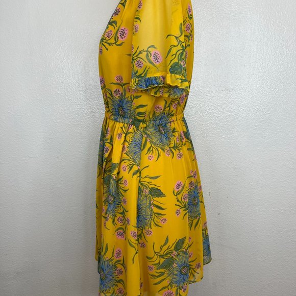 Madewell Sweetgrass Ruffle Sleeve Dress in Painted Blooms Size 8 - Picture 5 of 9